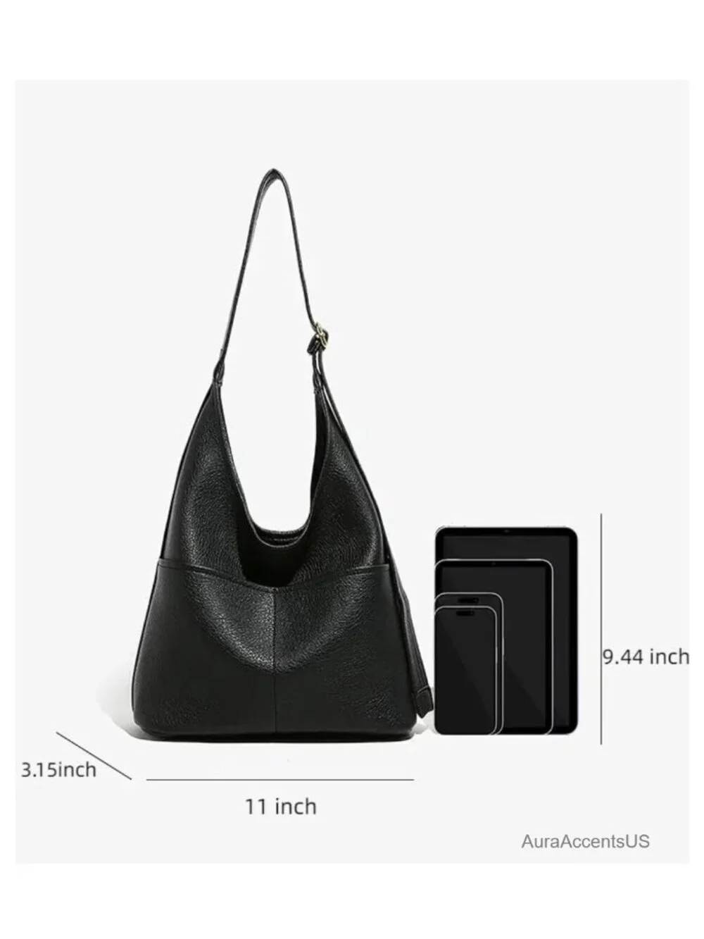 Slouchy Hobo Tote Bag Women Vegan Leather Large Handbag Crossbody with Coin